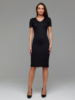 Платье миди с коротким рукавом
