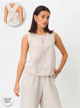 Топ женский льняной летний