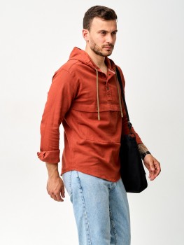 Анорак мужской хлопковый с капюшоном